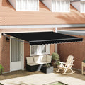 Einziehbare Markise Schwarz 400 x 300 cm