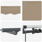 Einziehbare Markise Beige 400 x 300 cm Stoff