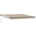 Einziehbare Markise Beige 400 x 300 cm Polyester und Aluminium