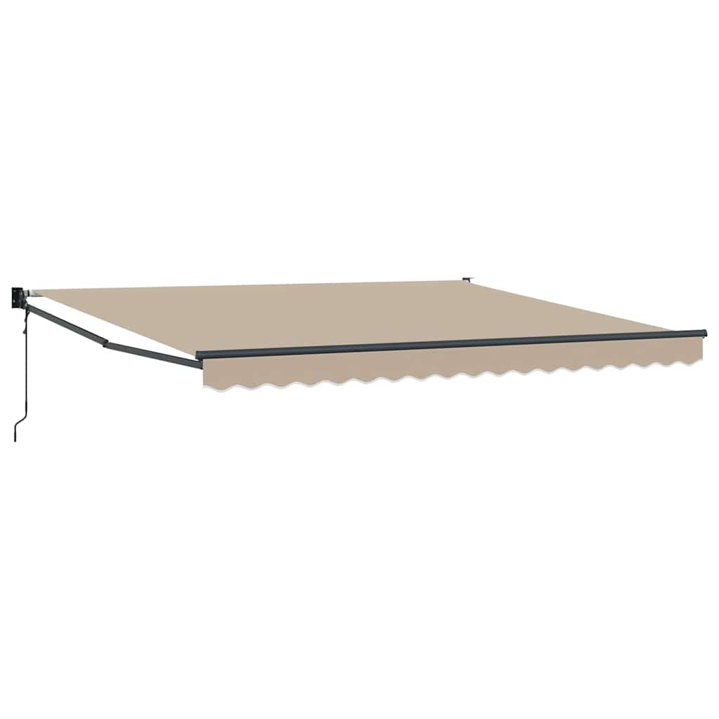 Einziehbare Markise Beige 400 x 300 cm Polyester und Aluminium