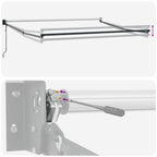Einziehbare Markise Beige 400 x 300 cm Polyester und Aluminium