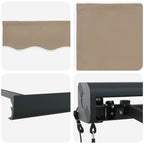 Markise Beige 400 x 300 cm Polyester und Aluminium