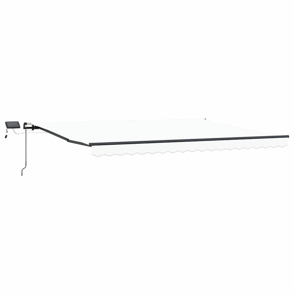 Einziehbare Markise Weiß 400 x 300 cm Stoff