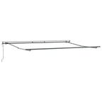 Einziehbare Markise Weiß 400 x 300 cm Stoff und Aluminium
