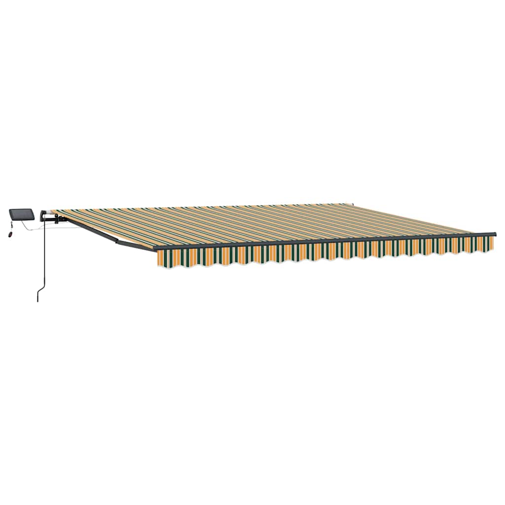 Einziehbare Markise Grün und Gelb 400 x 300 cm Stoff