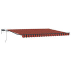 Einziehbare Markise Orange und Braun 400 x 350 cm Stoff