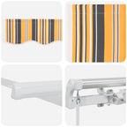 Einziehbare Markise Mehrfarbig 400 x 350 cm