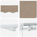 Einziehbare Markise Beige 400 x 300 cm Stoff und Stahl