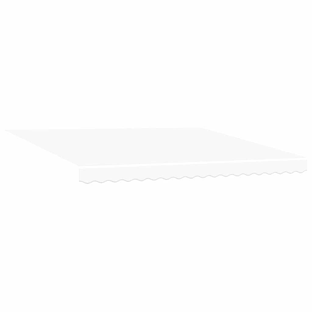 Einziehbare Markise Weiß 400 x 300 cm Stoff und Stahl