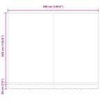 Einziehbare Markise Weiß 400 x 350 cm Polyester und Stahl