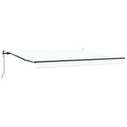Einziehbare Markise Weiß 400 x 350 cm Stoff und Aluminium