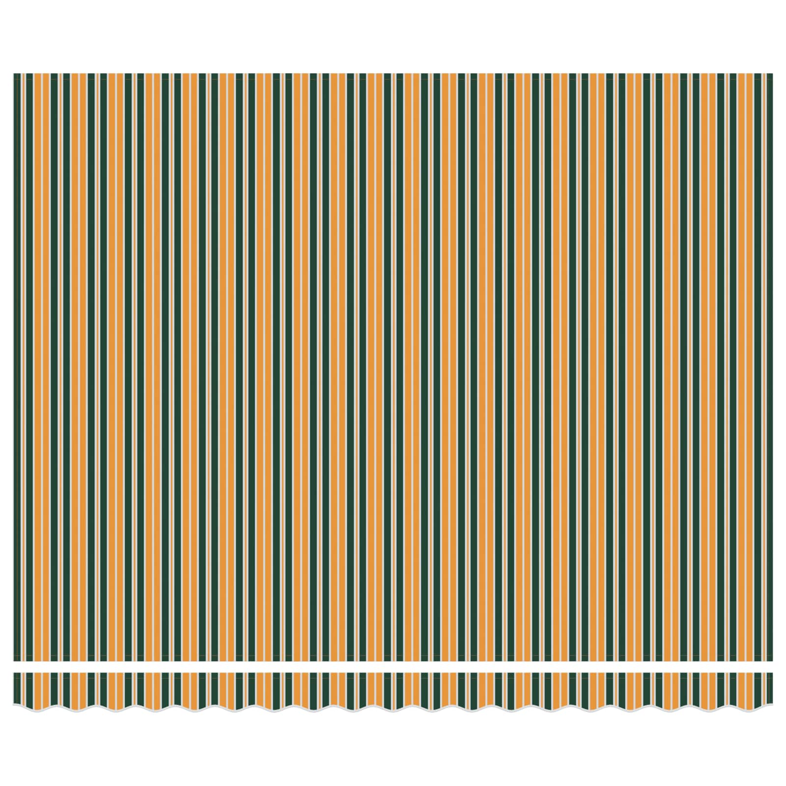 Elektrische ausziehbare Markise Grün und Weiß 400 x 350 cm