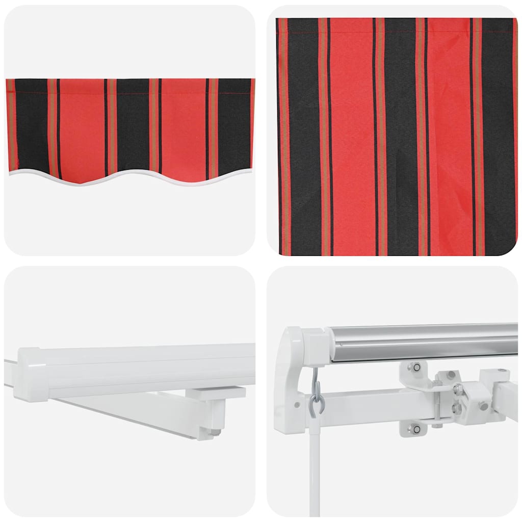 Einziehbare Markise Orange und Braun 450 x 300 cm