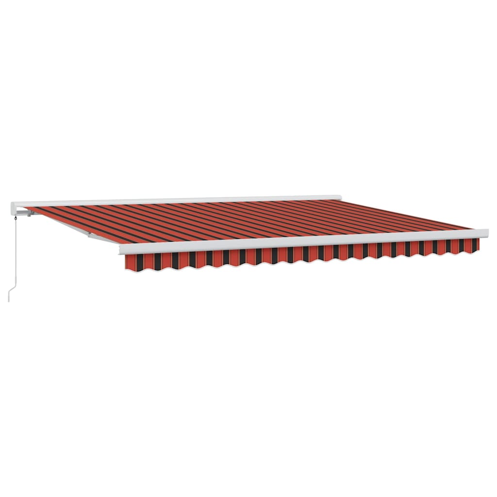 Einziehbare Markise Rot und Schwarz 450 x 300 cm