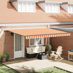 Markisenstoff Gelb und Orange 450 x 300 cm Polyester