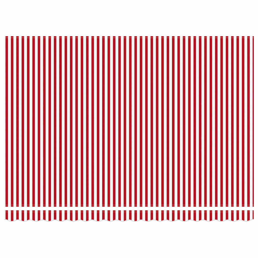 Einziehbare Markise Rot und Weiß 450 x 300 cm Stoff und Stahl