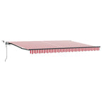Markisenstoff Rot und Weiß 450 x 300 cm Polyester