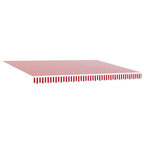 Markise Rot und Weiß 450 x 300 x 165 cm Polyester und Metall