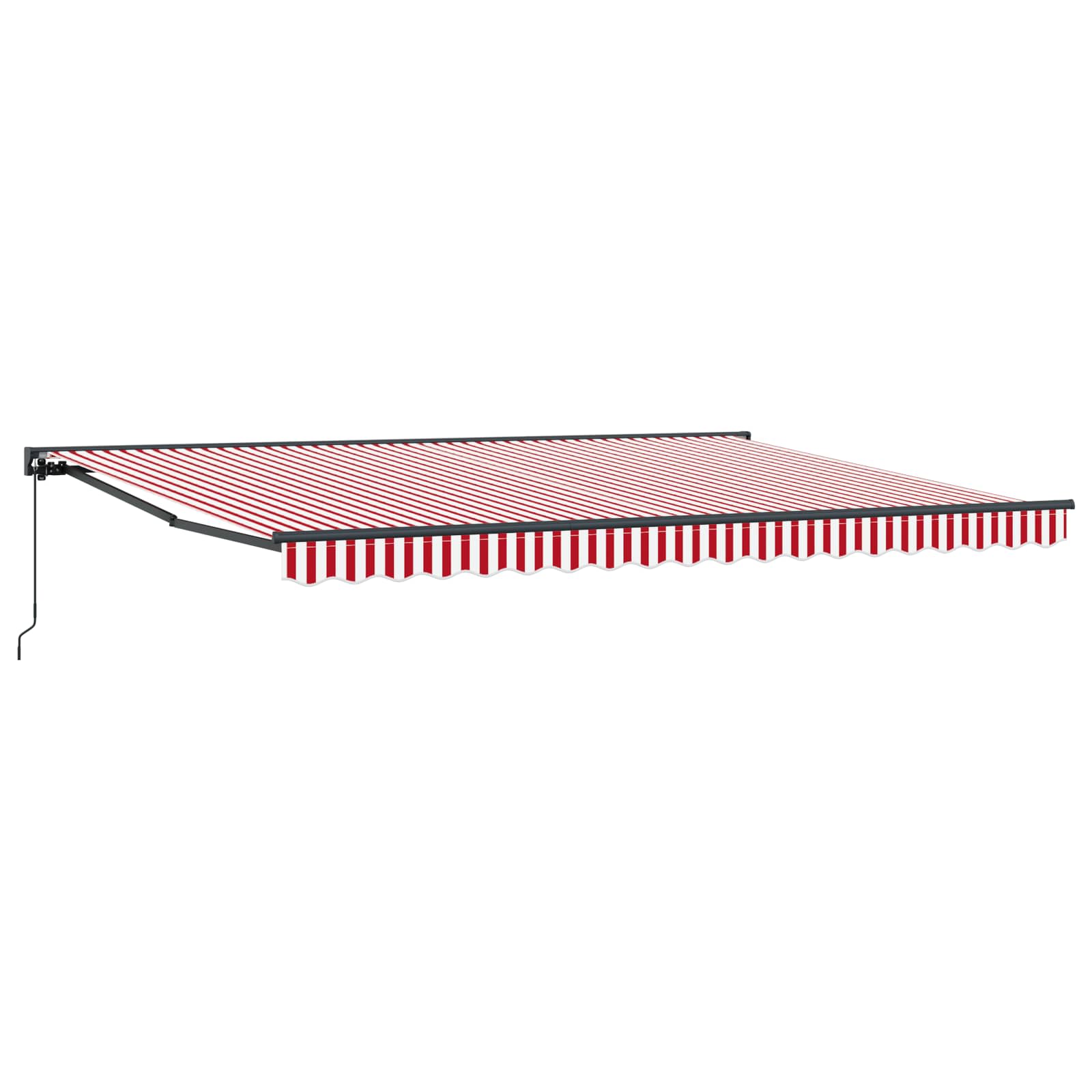 Markisenrahmen Rot und Weiß 450 x 300 cm