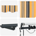 Markisenstoff Mehrfarbig 450 x 300 cm Polyester