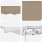 Markise Beige 450 x 300 x 165 cm Polyester und Metall