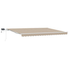 Einziehbare Markise Beige 450 x 300 cm Stoff und Stahl