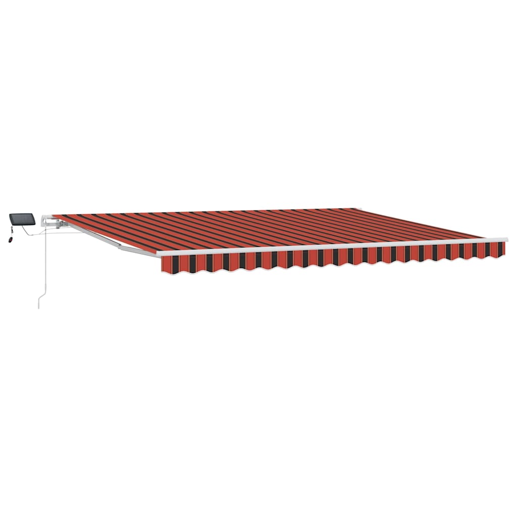 Einziehbare Markise Orange und Braun 450 x 350 cm