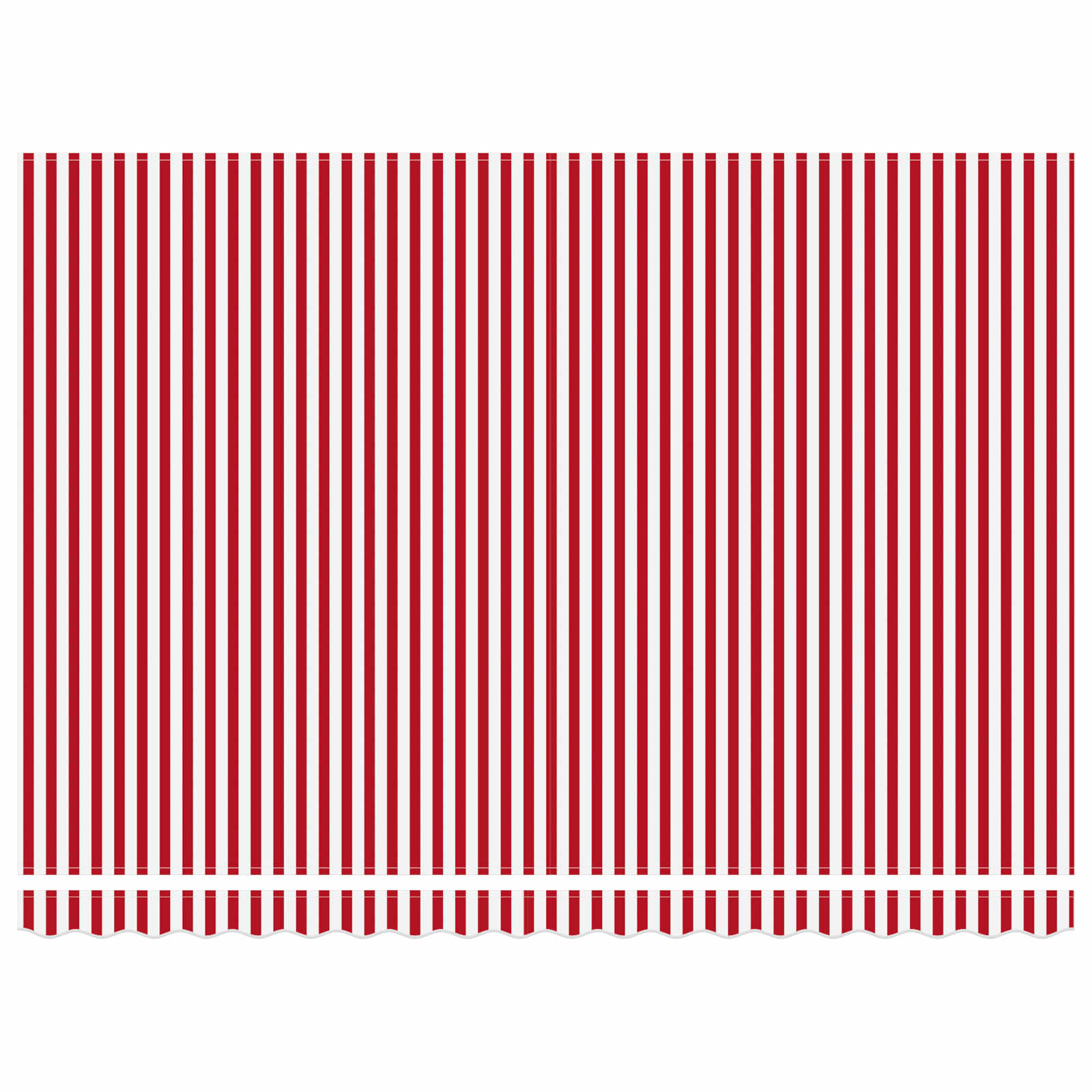 Einziehbare Markise Rot und Weiß 450 x 350 cm Stoff