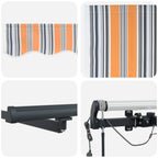 Markisenstoff Mehrfarbig 450 x 350 cm Polyester