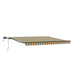 Einziehbare Markise Grün und Gelb 450 x 350 cm Stoff