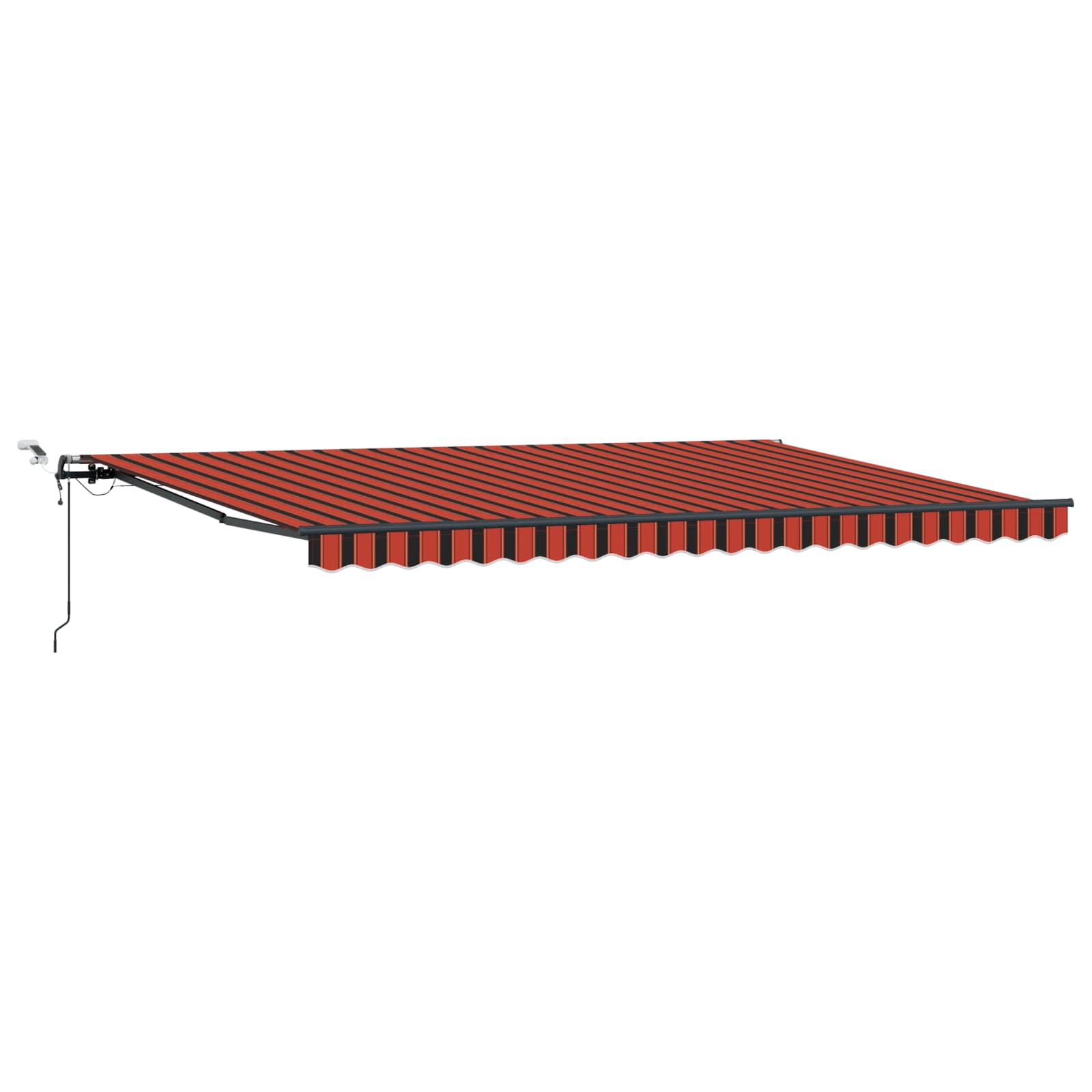 Markisenstoff Orange und Braun 500 x 300 cm Polyester