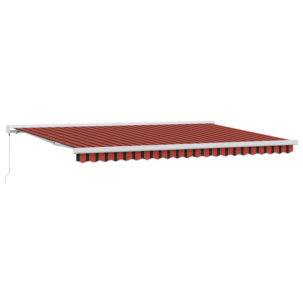 Einziehbare Markise Rot und Schwarz 500 x 300 cm