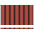 Einziehbare Markise Rot und Schwarz 500 x 300 cm