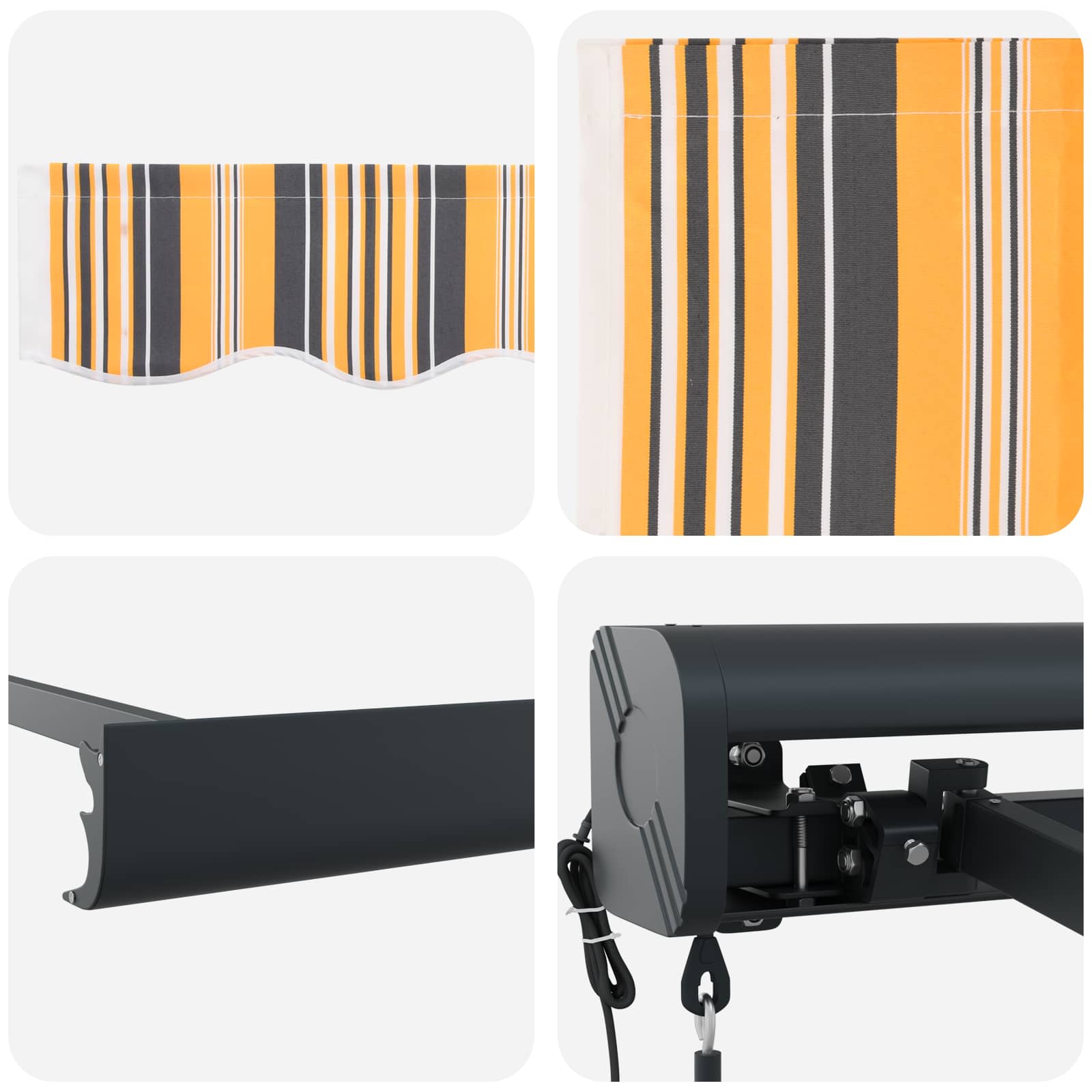 Markise Mehrfarbig 500 x 300 x 165 cm Polyester und Aluminium