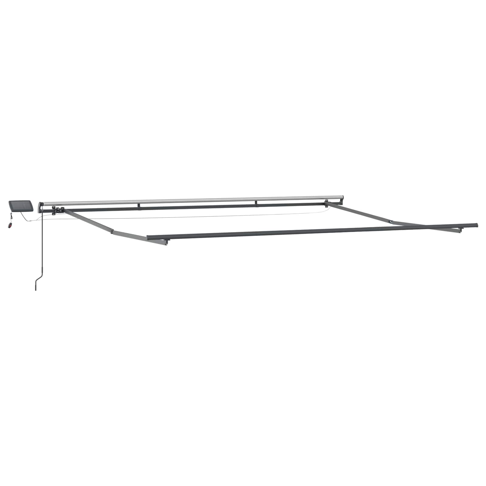 Einziehbare Markise Weiß 500 x 300 cm Stoff