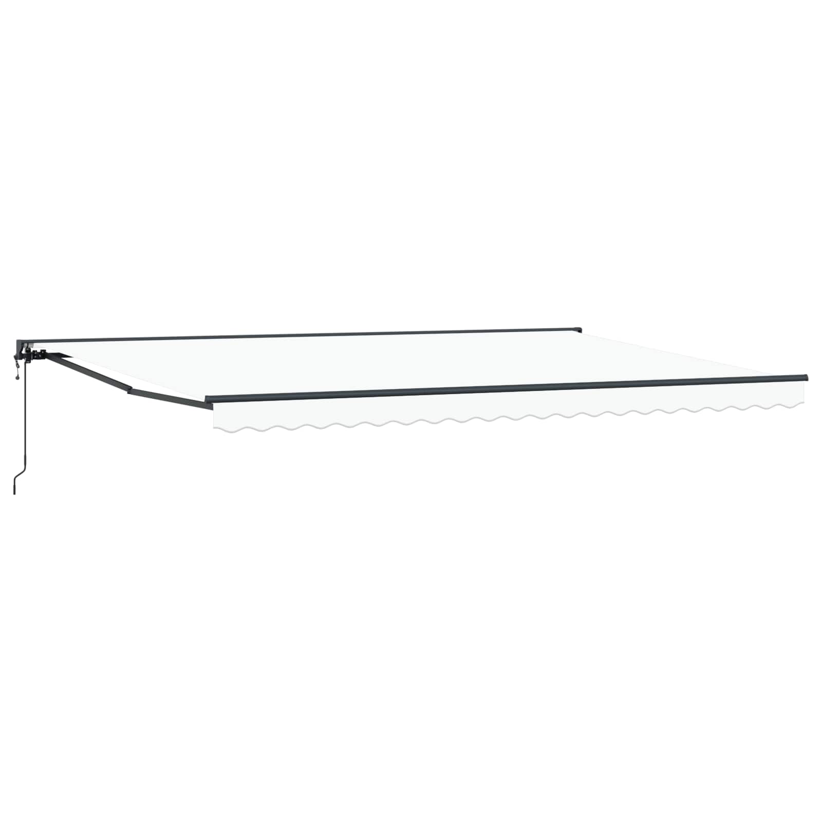 Markisenrahmen Weiß 500 x 300 cm Polyester mit PU-Beschichtung