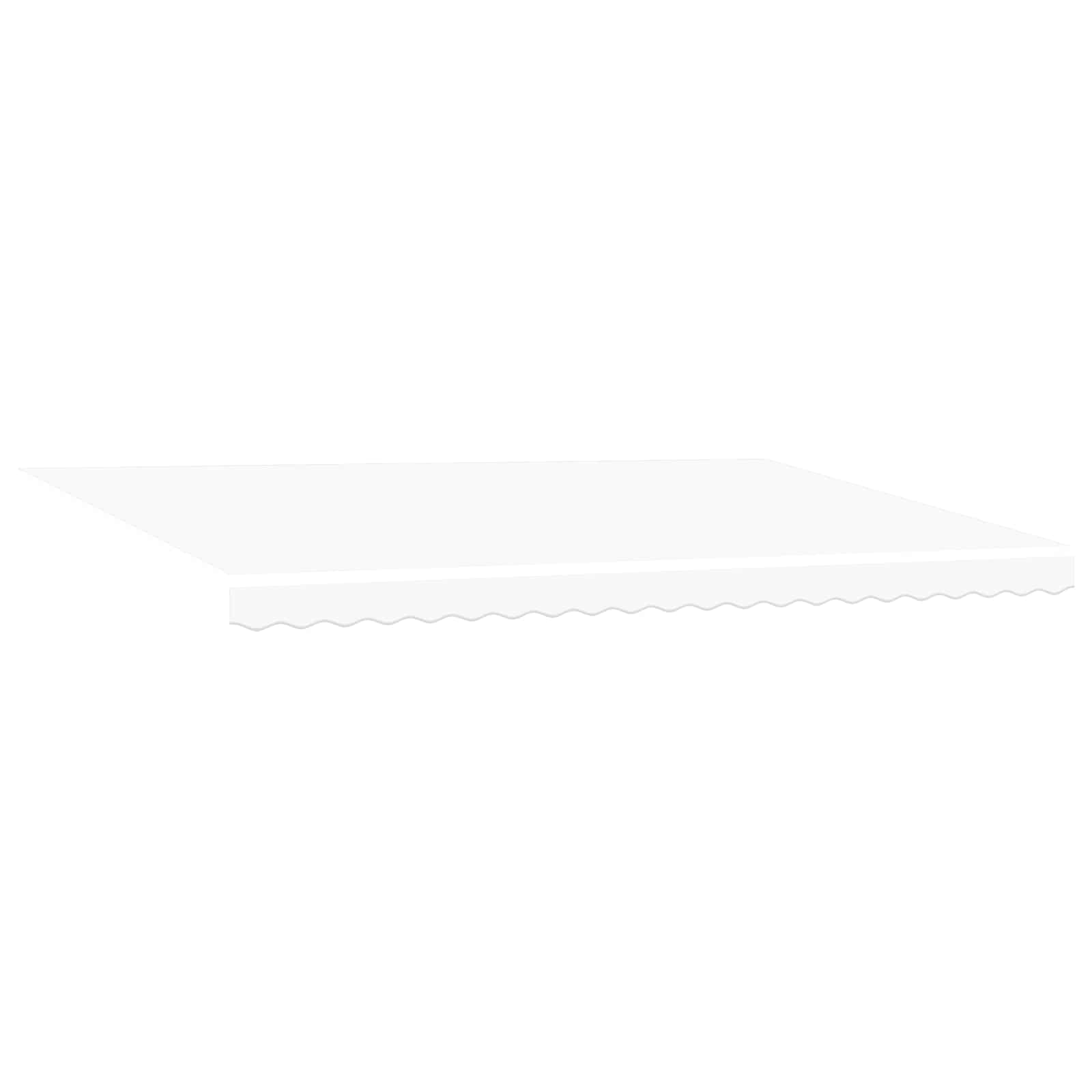 Markisenrahmen Weiß 500 x 300 cm Polyester mit PU-Beschichtung