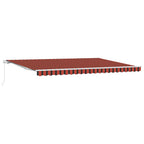 Einziehbare Markise Orange und Braun 500 x 350 cm
