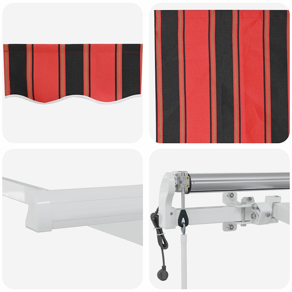 Elektrische ausziehbare Markise Orange und Braun 500 x 300 cm