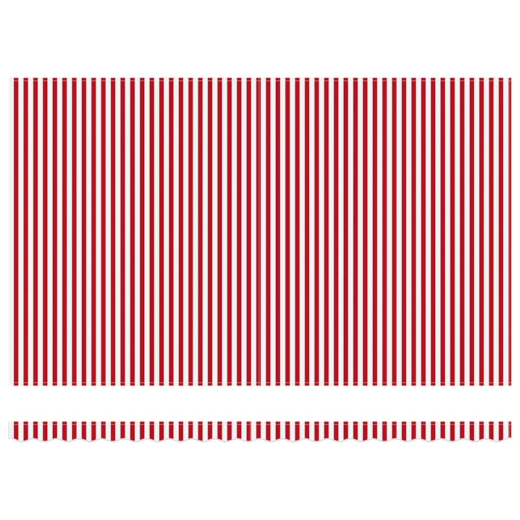 Elektrische ausziehbare Markise Rot und Weiß 500 x 350 cm