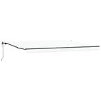 Einziehbare Markise Weiß 500 x 350 cm Stoff und Aluminium