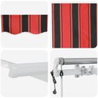 Elektrische ausziehbare Markise Orange und Braun 600 x 300 cm