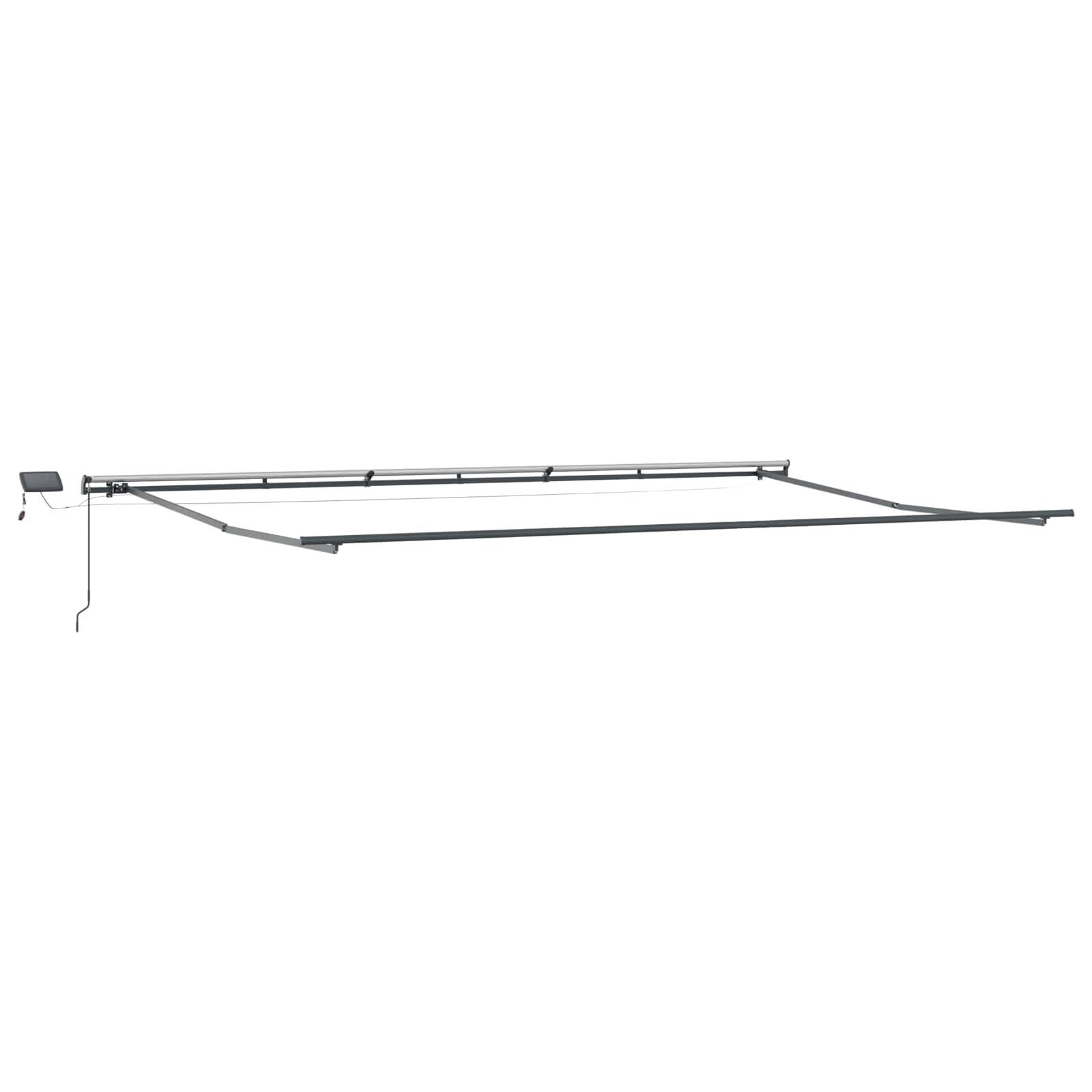 Einziehbare Markise Orange und Braun 600 x 300 cm Stoff