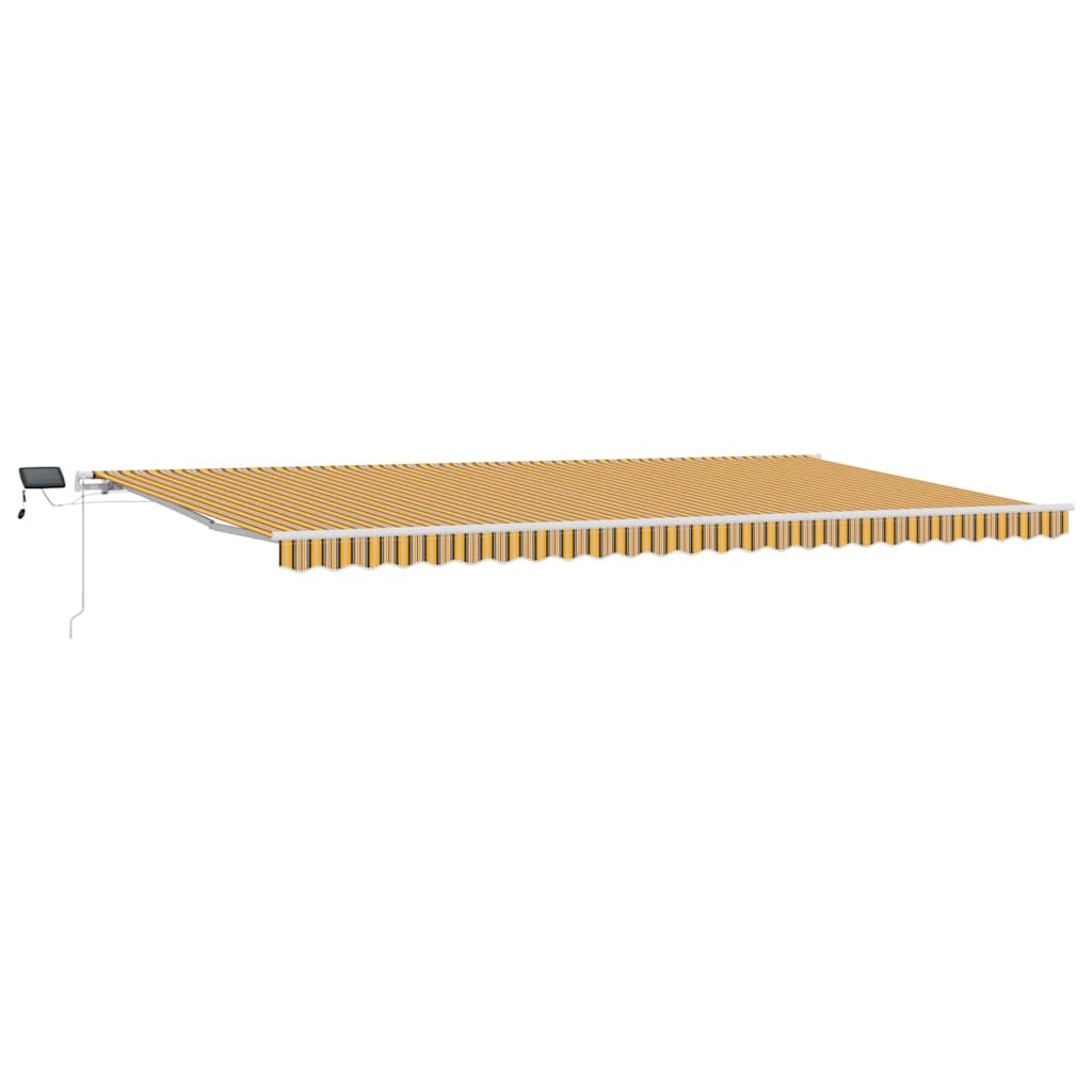 Einziehbare Markise Mehrfarbig 600 x 300 cm Stoff und Stahl