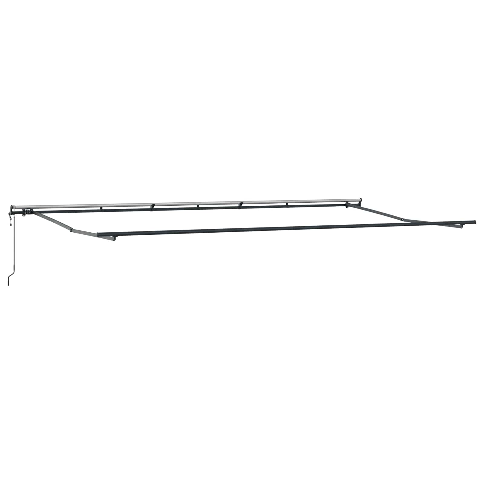 Einziehbare Markise Mehrfarbig 600 x 300 cm Stoff und Aluminium