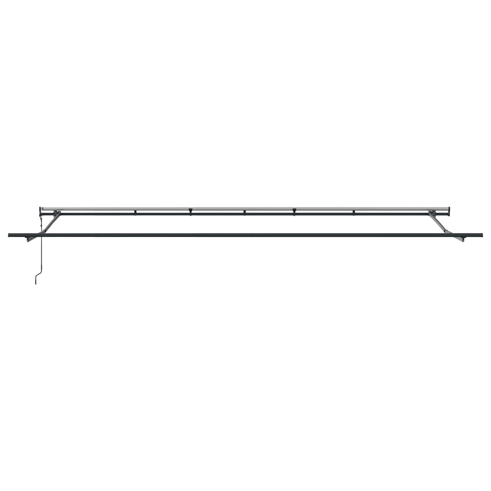 Einziehbare Markise Mehrfarbig 600 x 300 cm Stoff und Aluminium