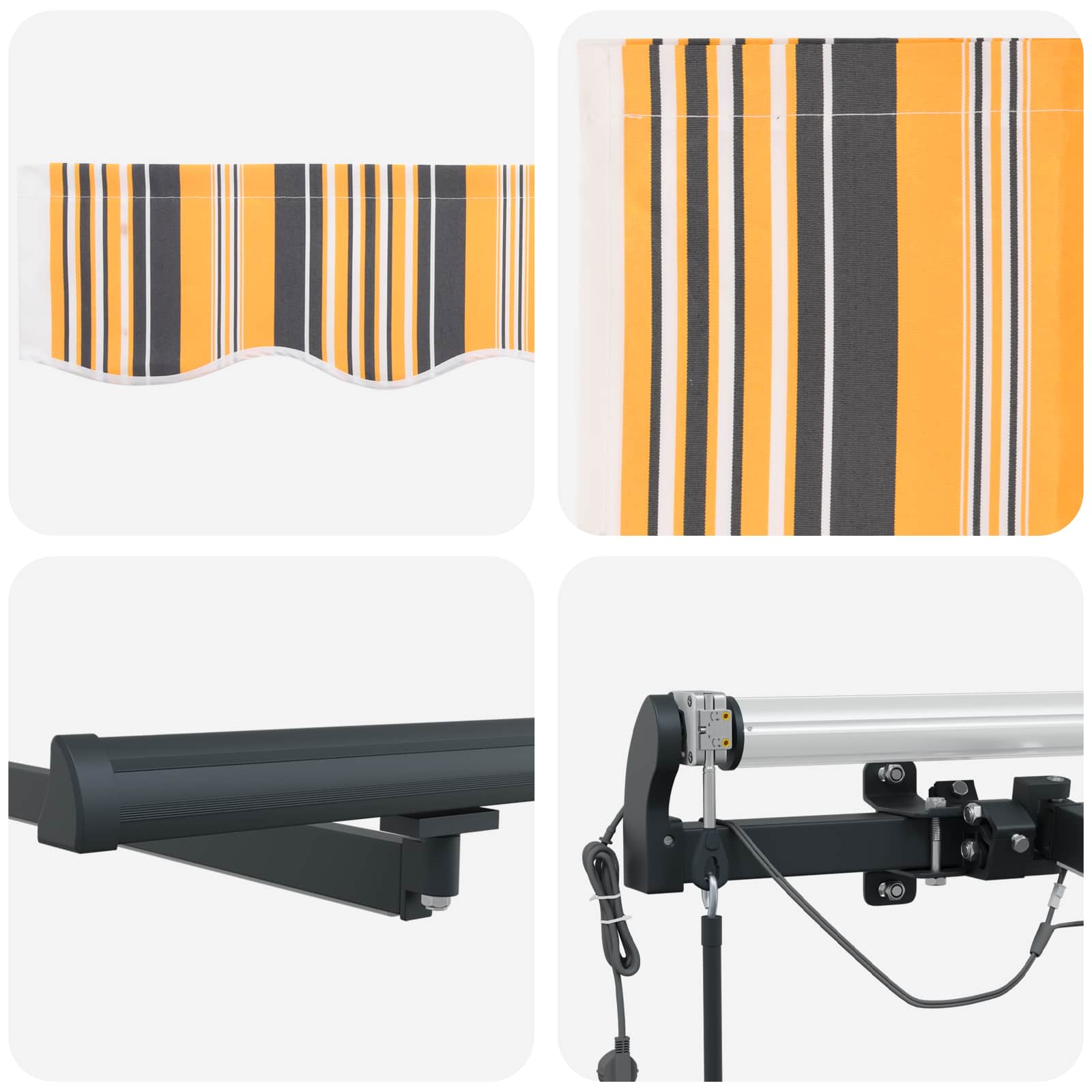Markisenstoff Mehrfarbig 600 x 300 cm Polyester