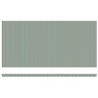 Einziehbare Markise Grün und Weiß 600 x 300 cm Stoff und Stahl