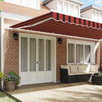 Einziehbare Markise Orange und Braun 600 x 350 cm