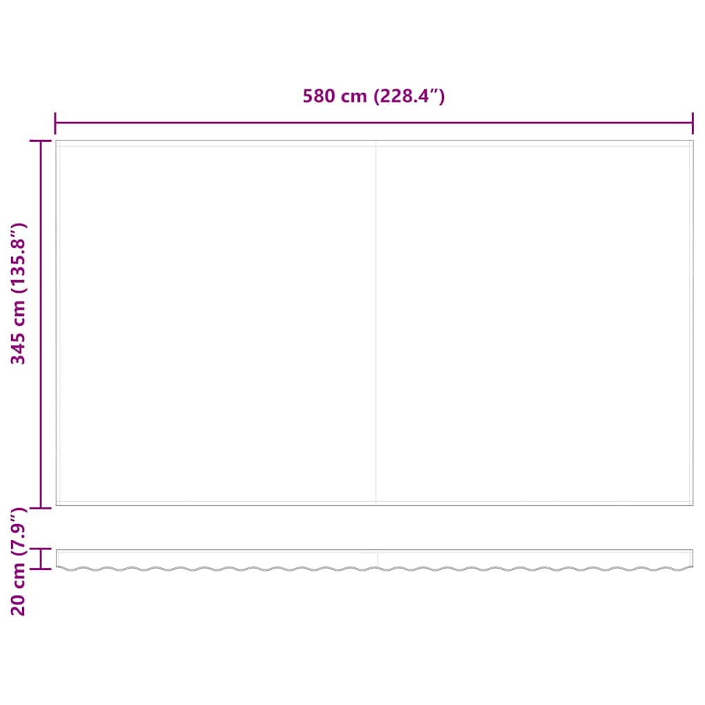 Einziehbare Markise Orange und Braun 600 x 350 cm
